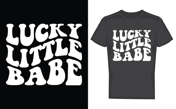 Lucky little babe st patrick s day celebration with a charming silhouette perfect for festive designs and irish themed events