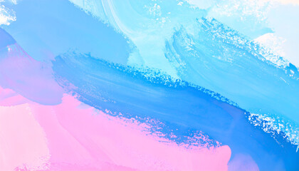 Vibrant Abstract Painting with Soft Pastel Shades of Pink and Blue Creating a Serene Atmosphere