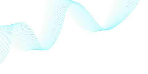 Abstract blue wave design with a smooth curve and light lines creates a dynamic vector background for web or business technology