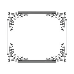 Elegant ornate decorative border frame with flourishes and swirls