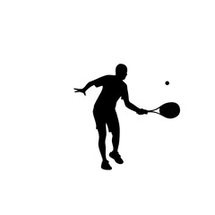 squash player silhouette