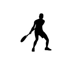 squash player silhouette