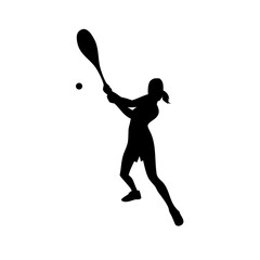 squash player silhouette