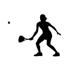 squash player silhouette