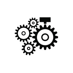 Interlocking gears working together to represent a system or mechanism