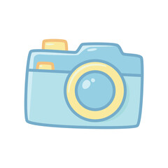 Simple Blue Digital Camera Sticker for Photography Hobbyists