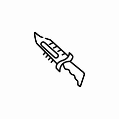 military combat knife icon sign vector