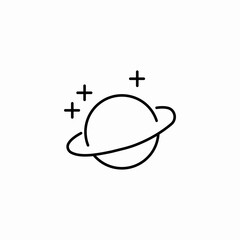 saturn planet ringed icon sign vector