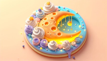 Kawaii Realistic Miniature Clay Kitchen Worlds 3D &ndash; Cute Food Art Collection for Home & Design, Cozy Pastel CGI Scenes