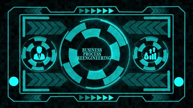 BUSINESS PROCESS REENGINEERING  business analytics data visualization  Futuristic Interface Animation | Digital Data Transfer and information technology digital future abstract tech background. 