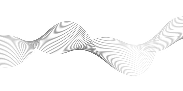 Abstract gray blend wave curve line and white background texture. digital frequency track equalizer. modern abstract glowing wave background.	

