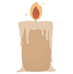 Halloween Melted Candle Illustration 