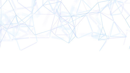 Abstract design with interconnected lines creating a network on a white backdrop. Perfect for technology, business and innovation concepts. Idea