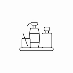 bathroom hygiene products icon sign vector