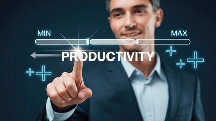 professional sharply dressed businessman in a bright suit and light blue shirt with a slightly