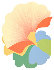 Abstract floral vibrant color art