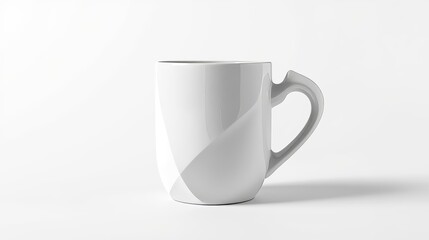 white mug white background clean
