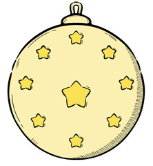 Obraz premium golden christmas ball