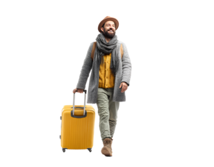 young man with a suitcase