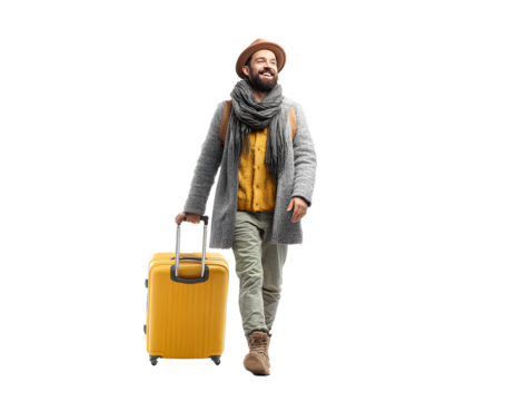 young man with a suitcase