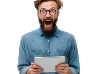 man with tablet computer