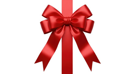 Fototapeta premium Elegant red bow with ribbon for gift wrapping and festive decorations