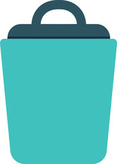 Cooler bag turquoise flat icon simple vector design vector