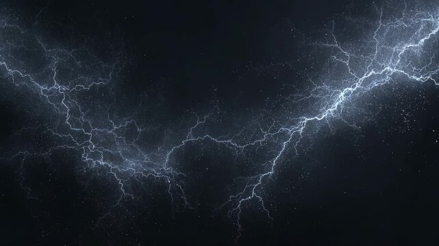 lightning in the night sky, thunder