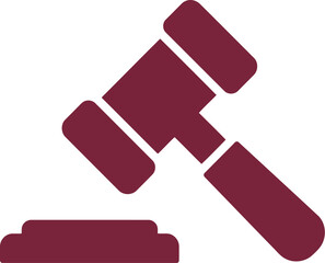 Justice gavel striking sounding block symbol of law and order vector