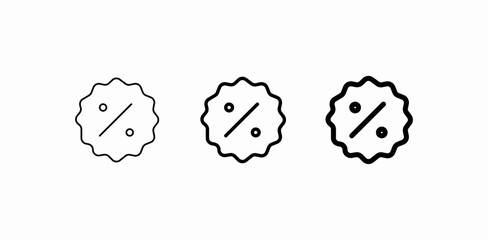 discount percent sale icon sign vector