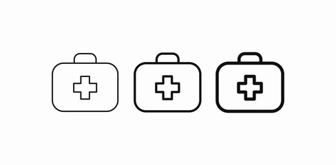 first aid kit icon sign vector