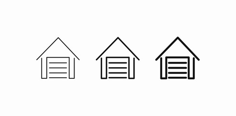 home car garage icon sign vector