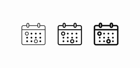 monthly date calendar icon sign vector