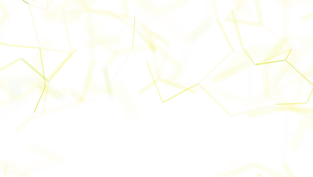 Abstract yellow lines forming a network or connection pattern on a white background, perfect for technology and data visualization.