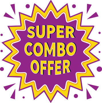 Vibrant starburst offer badge super combo