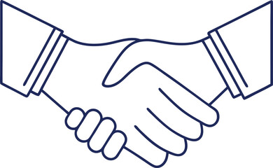Handshake agreement symbol business partnership