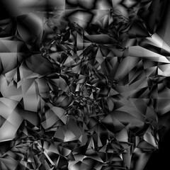 Monochrome Faceted Abstraction Shards of Light and Shadow