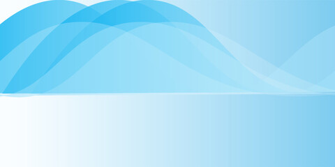 Vector white wavy glowing lines on a blue background abstract