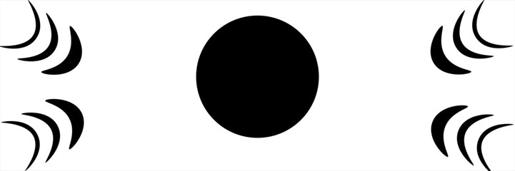 Moon phases flat icon illustration isolated on white background.eps10