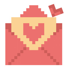 Love Letter Pixel Art Design
