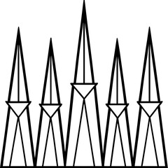 Stylized illustration of the salt lake temple, a symbol of the church of jesus christ of latterday saints