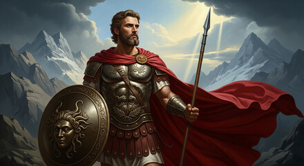 Glorious Stoic philosophical style painting 