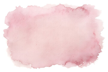 Obraz premium Soft pink watercolor stain with rough edges abstract art element isolated on transparent background