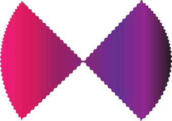 A pink and purple butterfly shape