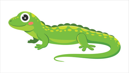 adorable cartoon newt with spotted skin vector art isolated on white background