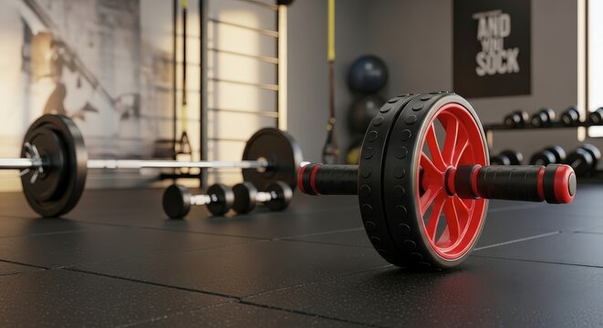 Fitness equipment for a home gym workout session