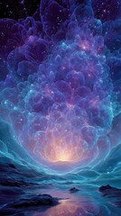 Psychedelic vivid dreamscape