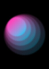 Pink gradient circle background, abstract design