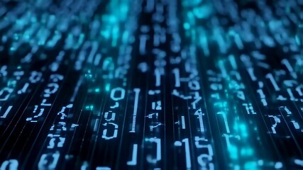 Abstract Data Stream - A Digital Matrix of Information. - Powered by Adobe