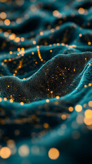 The projected neural network represents the unfolding of complex algorithms and the tangible manifestation of abstract data. It signifies the convergence of human intellect and machine learning, illum